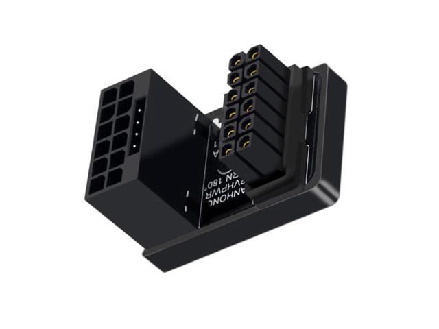 12VHPWR 180 Degree Angled Power Adapter,Aluminum ATX 3.0 16 Pin PCIe 5.0 GPU 600W Power Connector Power Connector Male to Female for 12+4pin RTX...