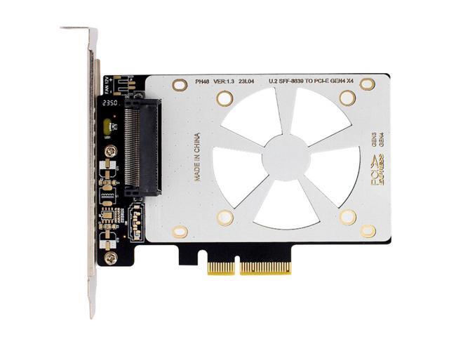 U.2 to PCIe 4.0/3.0 X4 Adapter for 2.5' U.2 Nvme SSD, SFF-8639 PCIe Card,PCI Express 3.0 4X to SFF8639 Full Speed Expansion Card with Full-Profile...
