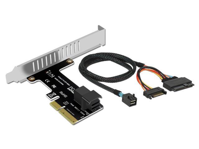 EN-Labs PCIe X4 to U.2 NVMe SSD Adapter,PCI Express to Mini SAS SFF-8643 Expansion Card w/ SFF8643 to SFF-8639 PCIe SSD Adapter Cable for Mainboard...