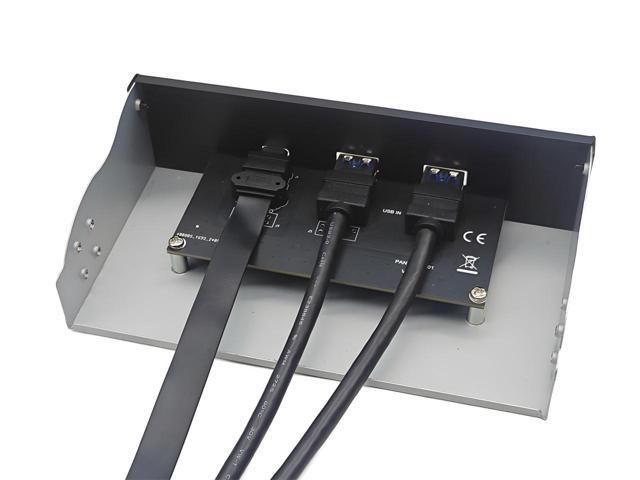5.25 Inch USB-C Front Panel Hub of 20Gbps USB 3.2 Gen 2x2 Type-C and 2x USB 3.0 Ports, Motherboard USB 20-Pin & USB 3.2 Type-E Headers Required,...