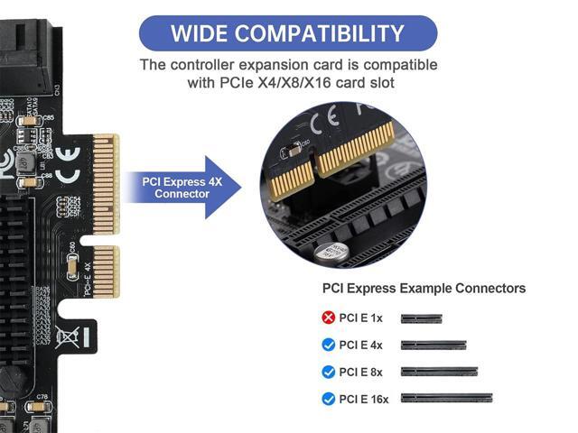 SATA PCIe Card 10 Ports, 6 Gbps SATA 3.0 to PCI-e X4 Card,PCI Express to SATA(Non-Raid) Controller Expansion Card with Full Profile & Low Profile...
