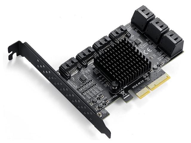 SATA PCIe Card 10 Ports, 6 Gbps SATA 3.0 to PCI-e X4 Card,PCI Express to SATA(Non-Raid) Controller Expansion Card with Full Profile & Low Profile...