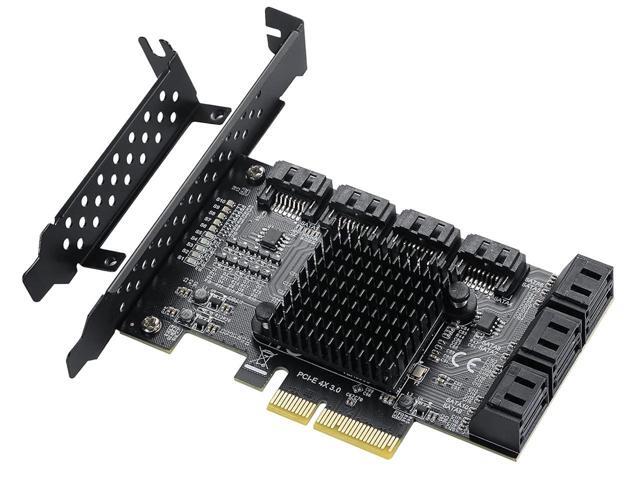 SATA PCIe Card 10 Ports, 6 Gbps SATA 3.0 to PCI-e X4 Card,PCI Express to SATA(Non-Raid) Controller Expansion Card with Full Profile & Low Profile...