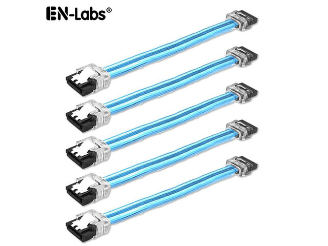 5 Pack 6inch SATA3 SATA III 6Gb/s Serial ATA DATA cable w/ latch Locking for Hard Drive Disk HDD / SSD,Straight to Straigth