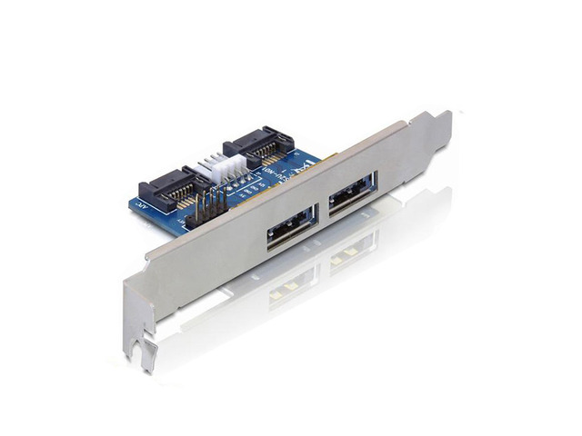Desktop 2 Ports SATA to Power eSATA eSATAp 9Pin to USB 2.0 Converter Power by SATA 15pin w/full Profile Bracket Expansion Card