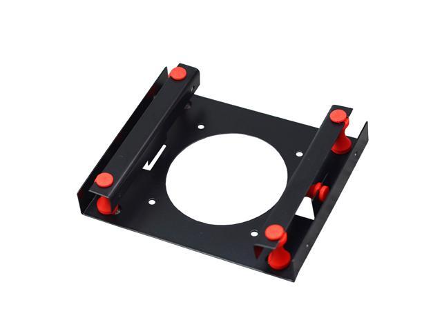 Black 3.5 ' SATA HDD to 5.25' Bay Hard Disk Drive Shock Absorption Bracket converter mounting kit w/ w 8cm Fan Space