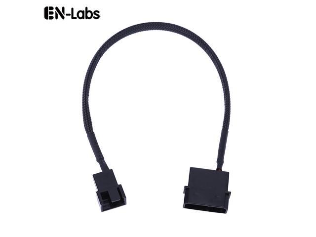 EnLabs LP42TX425CM Fan Power Adpater Cable, Molex to 4 Pin PWM 3pin Case Fan Power Converter - PSU IDE LP4 12V to TX3 TX4 Cooler Power Cord - 10...