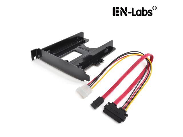 EnLabs PCIBR25SSDKIT PCI Slot 2.5' HDD/SSD Mounting Bracket w/ 40CM SATA Data & Power Combo Cable - 2.5' HDD to PCI Slot Rear Panel Hard Drive...