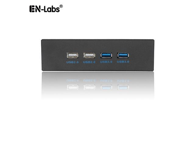 EnLabs FP525U22U32M PC Case 5.25 inch front panel 4 Ports USB Hub,2 Ports USB 3.0 & 2 Ports USB 2.0,2.6ft USB Type A Female to motherboard Adapter...