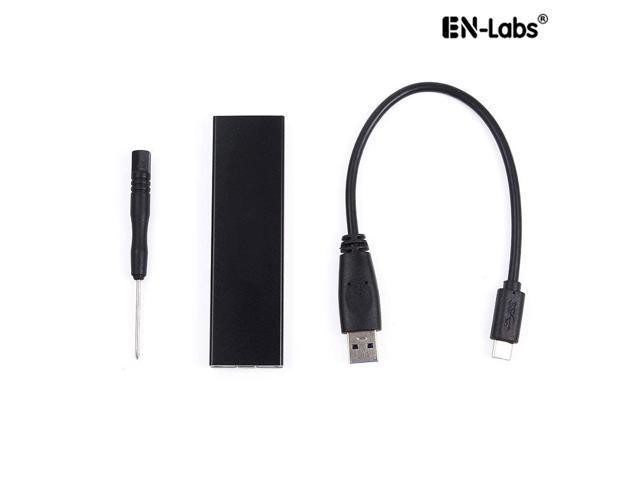 EnLabs USB 3.1 5Gbps Type-C to M.2 NGFF (SATA) SSD Adapter Converter Enclosure for Socket 2 B/B+M Key NGFF - SATA-Bus 2280 2260 2242 2230 M.2.