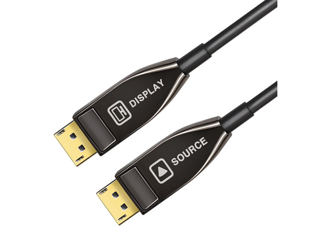 EnLabs AOCDP8K5M Fiber Optic AOC Cable DisplayPort-compatible 8K@60HZ 4K@144Hz Male to Male Cable - Black - 16.4ft