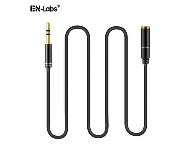 EnLabs Audio Auxiliary Stereo Extension Cable 3.5mm Male to Female, Stereo Jack Cord for Phones, Headphones, Speakers, Tablets, PCs, MP3 Players...