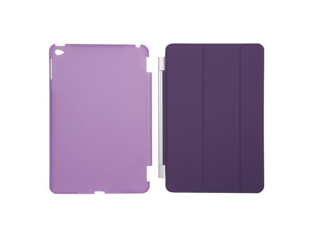 Case for iPad Mini 4 7.9'Ultra Slim Smart Cover Case 3 Folding Stand Auto Sleep/Wake w/ Matte Back Cover for Apple iPad 4 -Purple