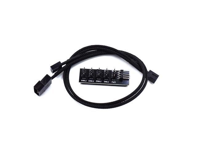 1 to 5 Ports 4 pin PWM Fan Hub Splitter - PWM Regulator 12V CPU Cooler / Case / Chasis Cooling Fan Power Cable Adapter Power By PSU Molex 4pin(12V...