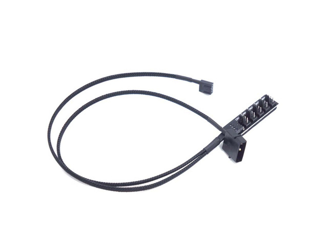 1 to 5 Ports 4 pin PWM Fan Hub Splitter - PWM Regulator 12V CPU Cooler / Case / Chasis Cooling Fan Power Cable Adapter Power By PSU Molex 4pin(12V...