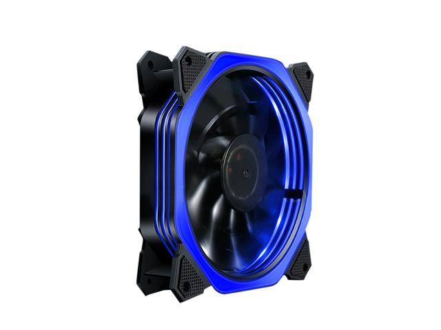 Multi-Lay LED Light 120MM 12CM PC Computer Case Cooling Fan Powered by 4 Pin / 3 Pin - Blue LED