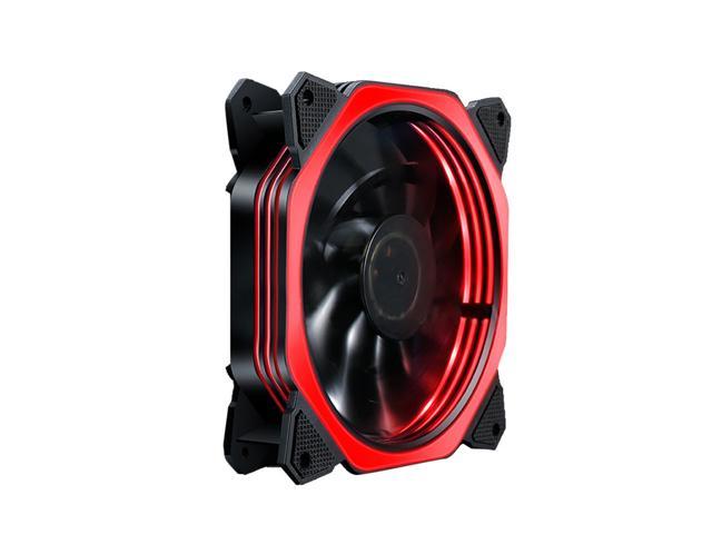 Multi-Lay LED Light 120MM 12CM PC Computer Case Cooling Fan Powered by 4 Pin / 3 Pin - Red LED