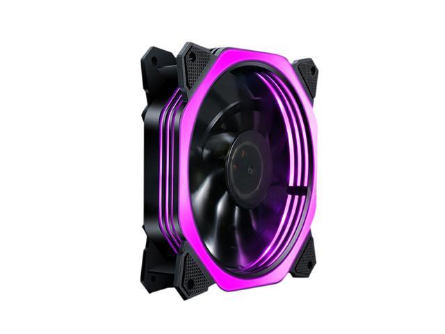 Multi-Lay LED Light 120MM 12CM PC Computer Case Cooling Fan Powered by 4 Pin / 3 Pin - Purple LED