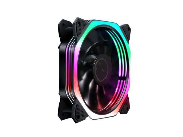 Multi-Lay LED Light 120MM 12CM PC Computer Case Cooling Fan Powered by 4 Pin / 3 Pin - Rainbow Lights
