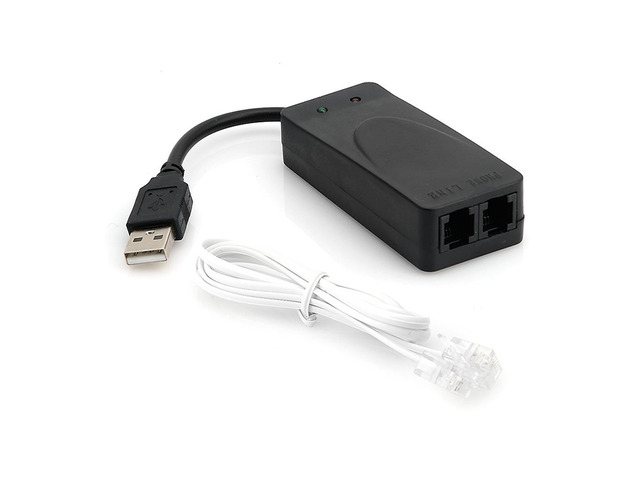 EnLabs USB 56K Voice Fax Data External V.90 V.92 Modem With Dual Ports,Support Auto-Dial, Tone and Pulse Dialing, Auto Answer, Auto Retrain...