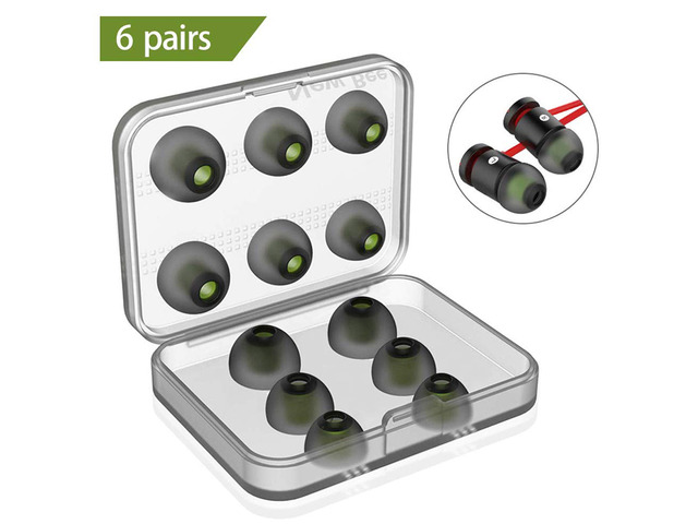 In Ear Silicone Earphone Holder Replacement Silicone Earbud Tips for Most 5mm-7mm Inner Tips Sport Earphone in-Ear Earphones (6 Pairs,S/M/L 2 Pairs...