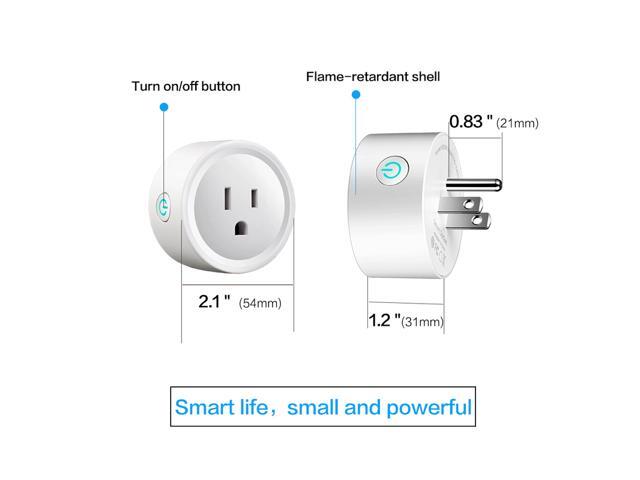 Smart Plug WiFi Outlet Socket Compatible with Amazon Alexa for Google Home App/IFTTT, Smart Life APP Remote Control Socket Timer/ON/OFF Light/Home...