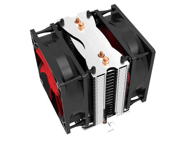 2x6mm Copper heatpipe Heatsink with Dua 80mm 3pin Fan CPU Cooler Radiator for AMD Socket 754/939/AM2/AM2+/AM3/FM1 Intel LGA 775/1156/1155/115X