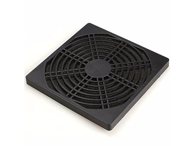 12CM Computer Guard Black Plastic Dustproof Dust Filterable 120mm PC Case Fan Cooler Filter Cover w/ Foam,125x125mm