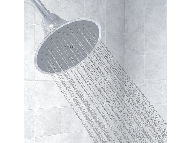 VivaSpring Filtered Shower Head Chrome Finish with Obsidian face and Wide Rain Spray for softer skin and hair 6 month filter FF-15 ...