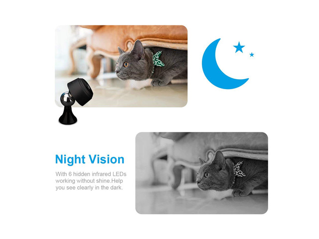 Mini Spy Camera WiFi Hidden Camera AOBO Wireless HD 1080P Indoor Home Small Spy Cam Security Cameras/Nanny Cam Built-in Battery with Motion...
