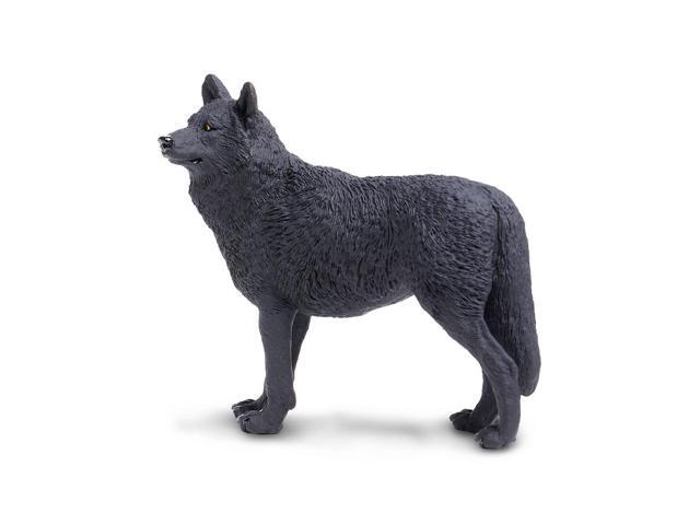 Wildlife Wonders Black Wolf Safari Ltd Animal Educational Kids Toy Figure