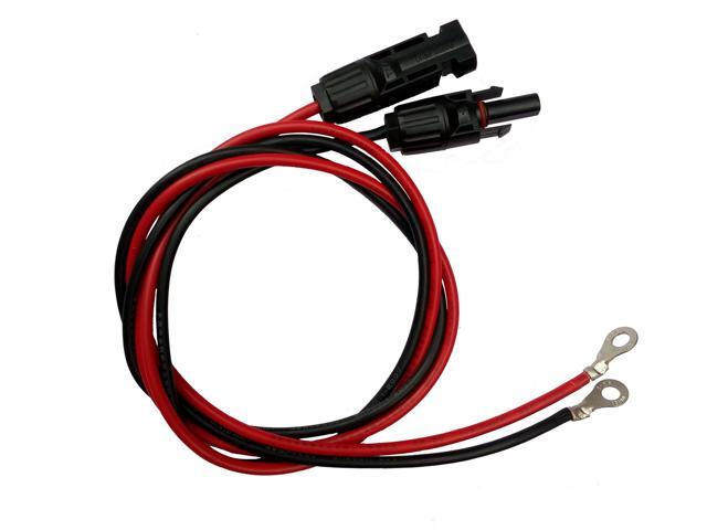 Solinba Solar Panel Extension Cable Adaptor 1 pairs of M/F MC4 Connector + 2pcs Copper Terminals 3m length