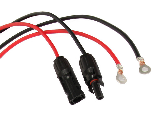 Solinba Solar Panel Extension Cable Adaptor 1 pairs of M/F MC4 Connector + 2pcs Copper Terminals 3m length