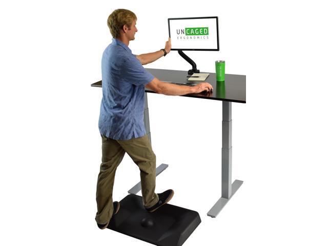 Single Computer Monitor Arm with 2 USB Ports adjustable height universal mount lcd holder sit stand-up standing desk accessory organizer one screen...