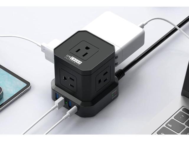 Cube Power Strips with Surge Protection, 10ft Extension Cord with Multiple Outlets, 5 AC Plugs + 3 USB + 1 USB-C Fast Charging Power Strip with USB...