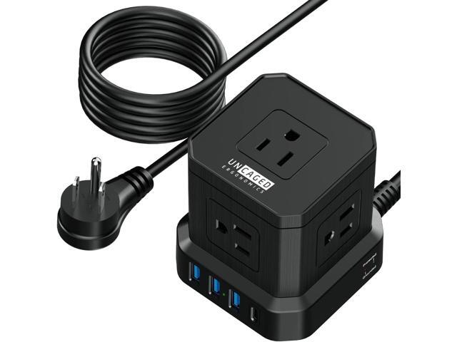 Cube Power Strips with Surge Protection, 10ft Extension Cord with Multiple Outlets, 5 AC Plugs + 3 USB + 1 USB-C Fast Charging Power Strip with USB...