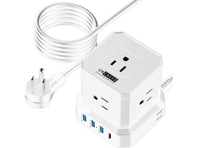Cube Power Strips with Surge Protection, 10ft Extension Cord with Multiple Outlets, 5 AC Plugs + 3 USB + 1 USB-C Fast Charging Power Strip with USB...