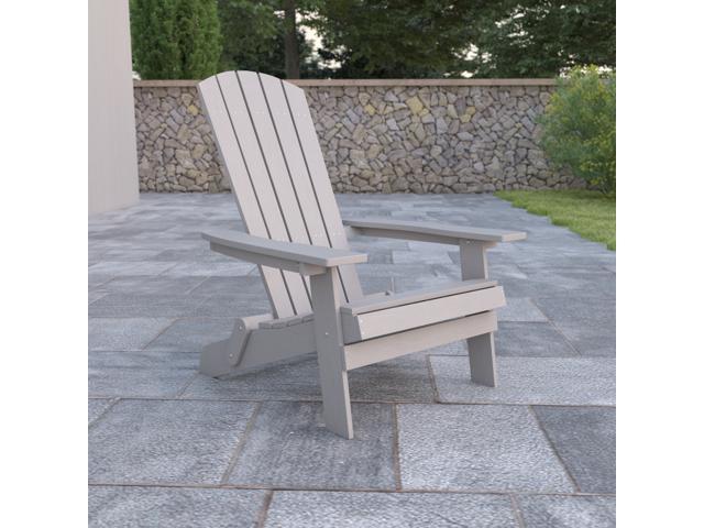 Photos - Garden Furniture Flash Furniture Charlestown All-Weather Poly Resin Indoor/Outdoor Folding Adirondack Chair 