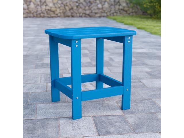 Flash Furniture Charlestown All-Weather Poly Resin Adirondack Side Table Blue (JJT14001BLU)
