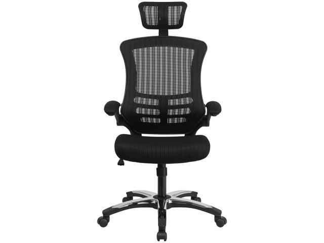 Photos - Computer Chair Flash Furniture High-Back Black Mesh Swivel Ergonomic Executive Office Chair with Flip-Up 