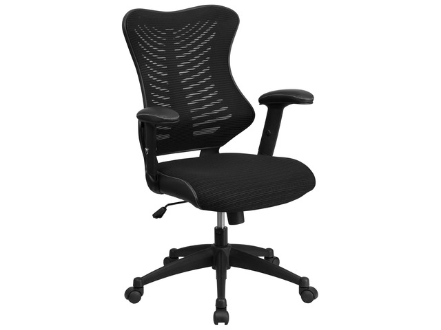 High Back Designer Black Mesh Executive Swivel Ergonomic Office Chair with Adjustable Arms