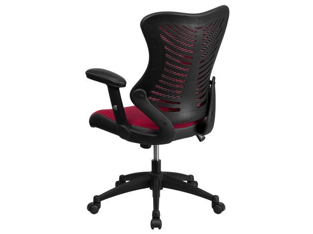 Photos - Computer Chair Flash Furniture High Back Designer Burgundy Mesh Executive Swivel Ergonomic Office Chair w 