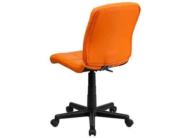 Photos - Computer Chair Flash Furniture Mid-Back Orange Quilted Vinyl Swivel Task Chair GO-1691-1-ORG-GG 