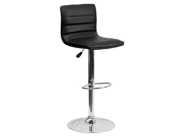 Photos - Chair Flash Furniture Contemporary Horizontal Line Design Adjustable Bar Stool w 