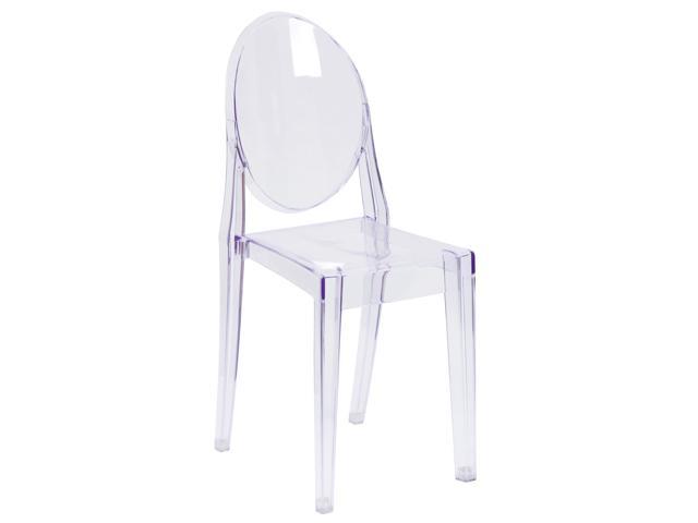 Photos - Chair Flash Furniture Ghost Side  in Transparent Crystal FH-111-APC-CLR-GG 