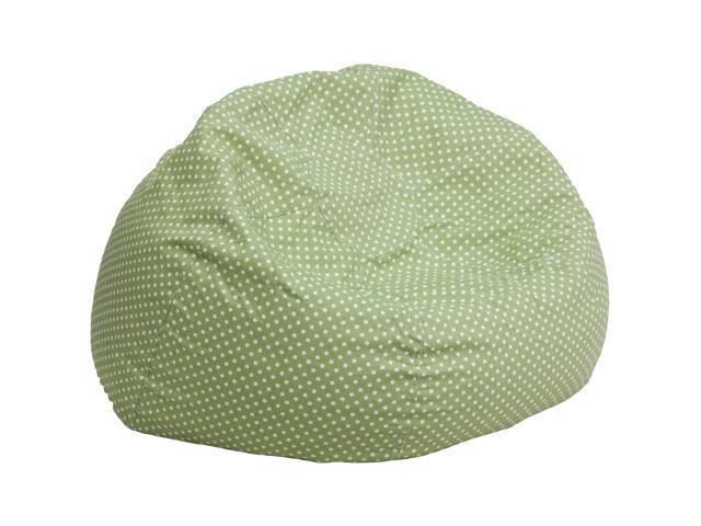 Photos - Chair Flash Furniture Oversized Green Dot Bean Bag  for Kids and Adults DG-BEAN-LARGE-DOT-G 