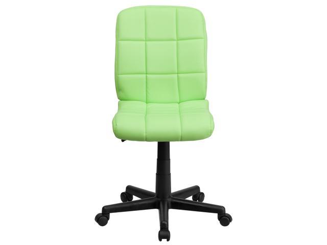 Photos - Computer Chair Flash Furniture Mid-Back Green Quilted Vinyl Swivel Task Office Chair GO-1691-1-GREEN-GG 