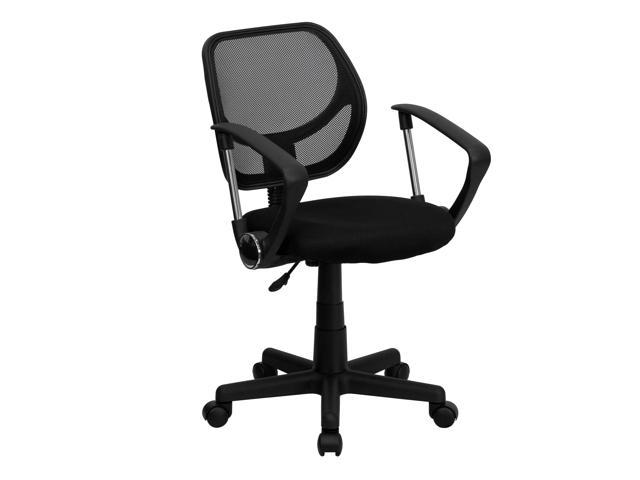 Photos - Computer Chair Flash Furniture Low Back Black Mesh Swivel Task Office Chair with Curved Square Back and A 