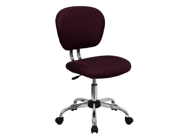 Photos - Computer Chair Flash Furniture Mid-Back Burgundy Mesh Padded Swivel Task Office Chair with Chrome Base 84 