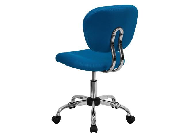 Photos - Computer Chair Flash Furniture Mid-Back Turquoise Mesh Padded Swivel Task Chair with Chrome Base 84725401 